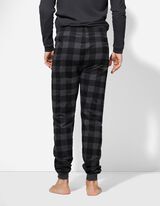 Felsőből és nadrágból álló pizsama szett - Dzsörzé - sötétszürke