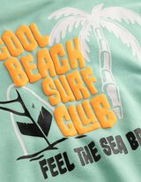 Sweatjacke - R&uuml;ckenprint - hellgr&uuml;n