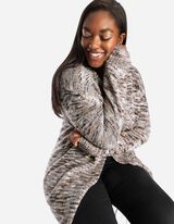 Longcardigan - Strick - braun