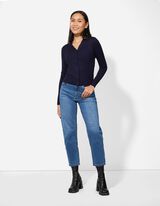 Strickjacke - Aufgesetze Taschen - dunkelblau