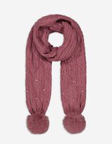 Šál - Ozdobné perly - fialovy