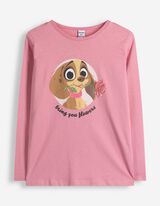 Langarmshirt - Print - Rosa