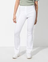 Hose - Bundfalte - wei&szlig;