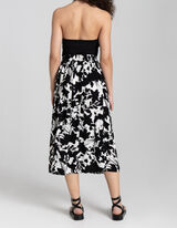 Fustă midi - Viscoză - Negru