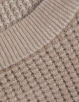 Pullover - Rundhals-Ausschnitt - beige