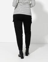 Pantaloni jogging - Buzunare patch - Negru