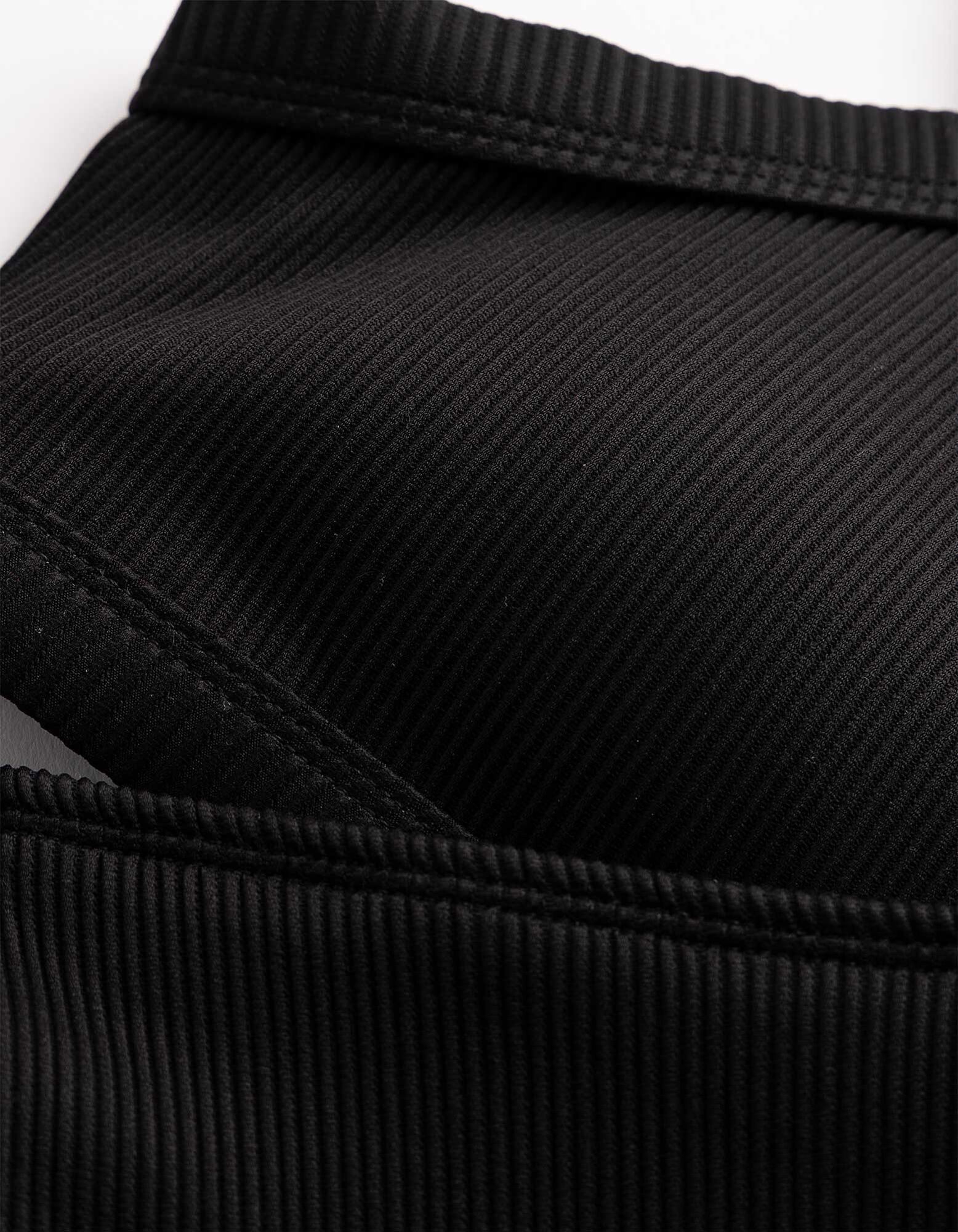 Ensemble haut de bikini et slip de bikini - Mati&egrave;re structur&eacute;e - noir