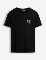 T-Shirt - Stickerei - Schwarz