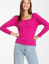Longsleeve - Viscosemix - donkerlila