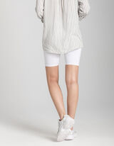 Kolesarske hlače - Me&scaron;anica bombaža - belo