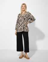 Halenka - Potisk po celé ploše - béžová