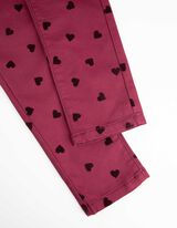 Jeggings - Verstellbare Bundweite - dunkelrot