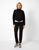 Sweatjacke - Soft-Touch - Schwarz