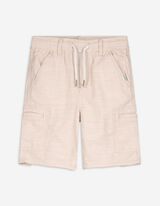 Shorts - Aufgesetze Taschen - beige