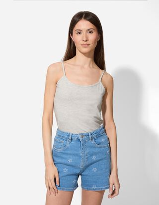 Top - Spaghettitr&auml;ger - hellgrau