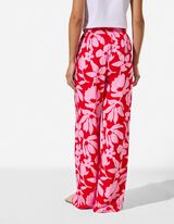 Pantalon palazzo - Viscose - Rouge
