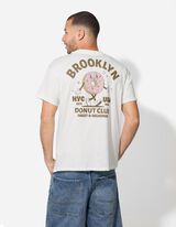 Majica kratek rokav - Tisk na hrbtu - belo