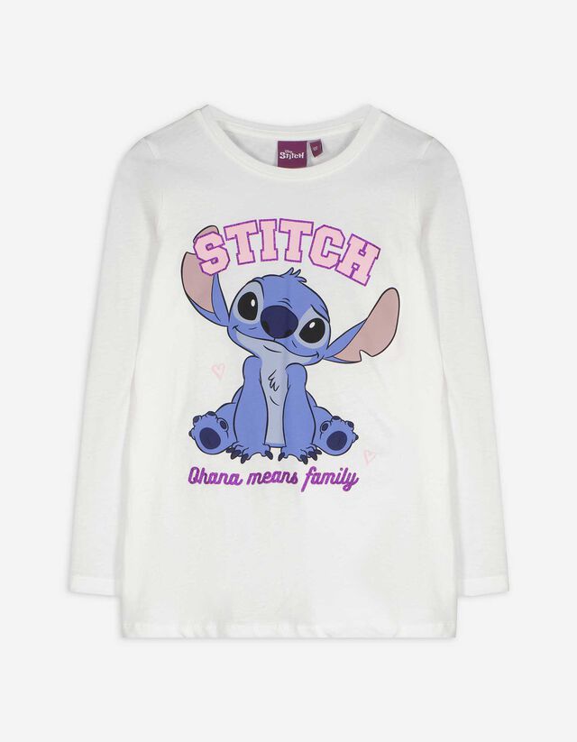 koszulka z długim rękawem - Lilo i Stitch - bialy