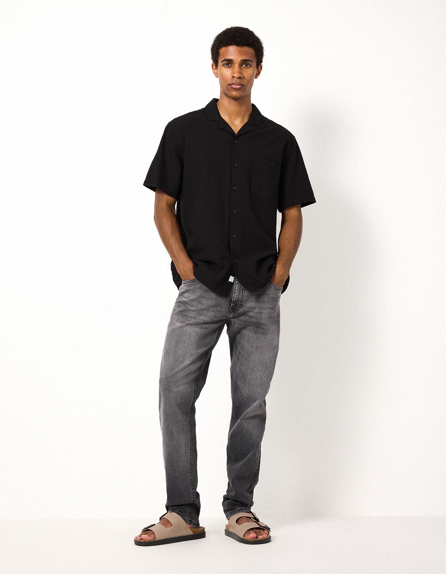 Jeans - Straight fit - grijs