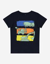 Tricou - Imprimeu - Albastru inchis