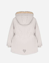 Parka - Afneembare rand van imitatiebont - beige