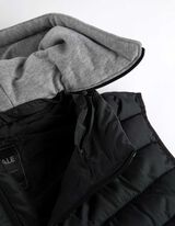 Steppelt mellény - Levehető kapucni - sötétzöld