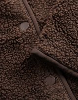 Sweatjacke - Teddyfell - Dunkelbraun