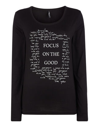 Damen Longsleeve mit Message-Prints