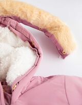 Parka - Nuimamas dirbtinis kailis - violetine