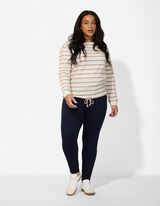 Pullover - Kordel - wei&szlig;