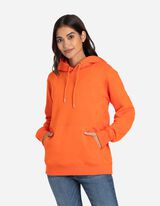 Dukserica sa kapuljačom - Kengur džep - narandzasta