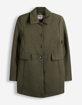 Mantel - Woll-Optik - Khaki
