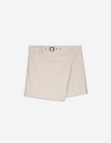 Skort - mieszanka wiskozowa - bialy