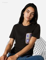 T-Shirt - H&auml;kelspitze - schwarz