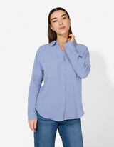 Bluse - einfarbig - blau