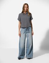 Chemise - Mousseline - gris fonc&eacute;