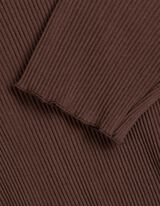 Set van t-shirt en broek - Plissee - bruin