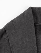 Cardigan lungo - Tasche applicate - grigio scuro