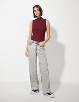 Topp - soonikuline struktuur - tumepunane