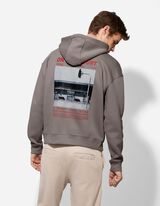 Sweatshirt - R&uuml;ckenprint - dunkelgrau