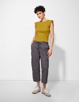 Top - Volant - verde scuro