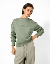 Sweatshirt - Ballon&auml;rmel - Khaki