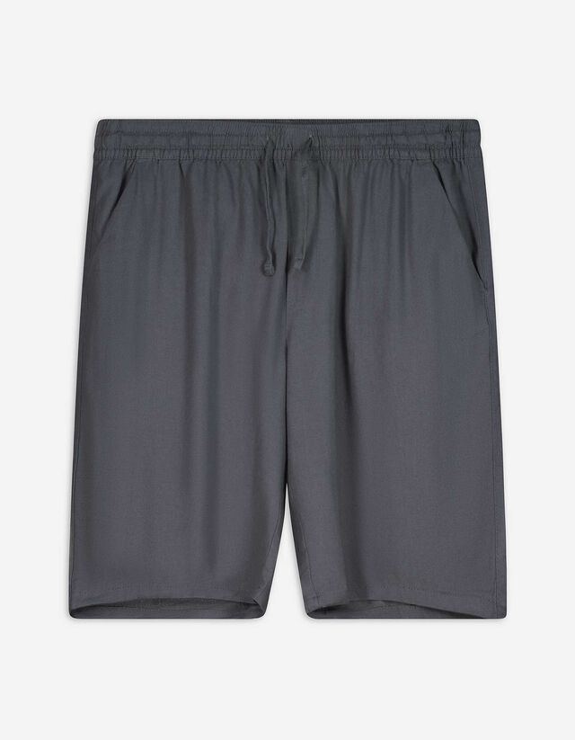 Short - Lin mélangé - Bleu foncé