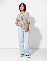 Tričko - Výšivky - béžová