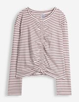 Longshirt - Streifen - Off-White