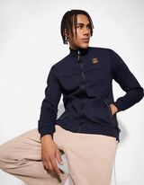 Sweatjacke - Stehkragen - dunkelblau