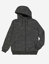 rozpinany sweter - kaptur - czarny