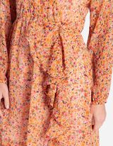 Haljina - Lažni preklop - ruzicasta