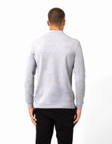 Langarmshirt - Polokragen - Hellgrau