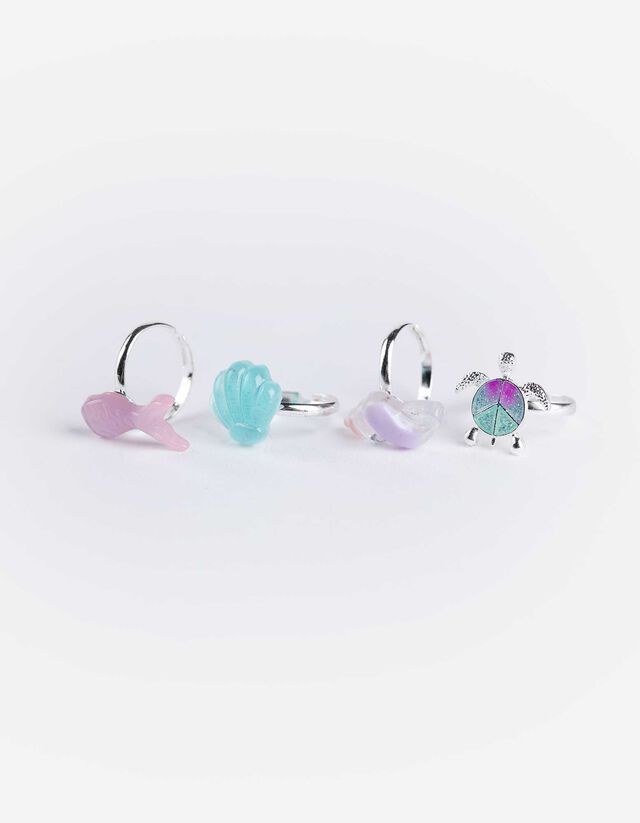 Ring - Set van 4 - zilver
